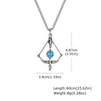 Vintage Men's Necklace,Stainless Steel Totem Natural Stone Pendant Necklace,Ethnic Punk Jewelry Gift