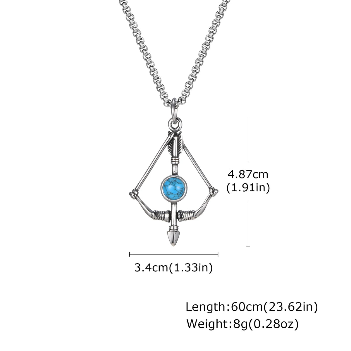 Vintage Men's Necklace,Stainless Steel Totem Natural Stone Pendant Necklace,Ethnic Punk Jewelry Gift