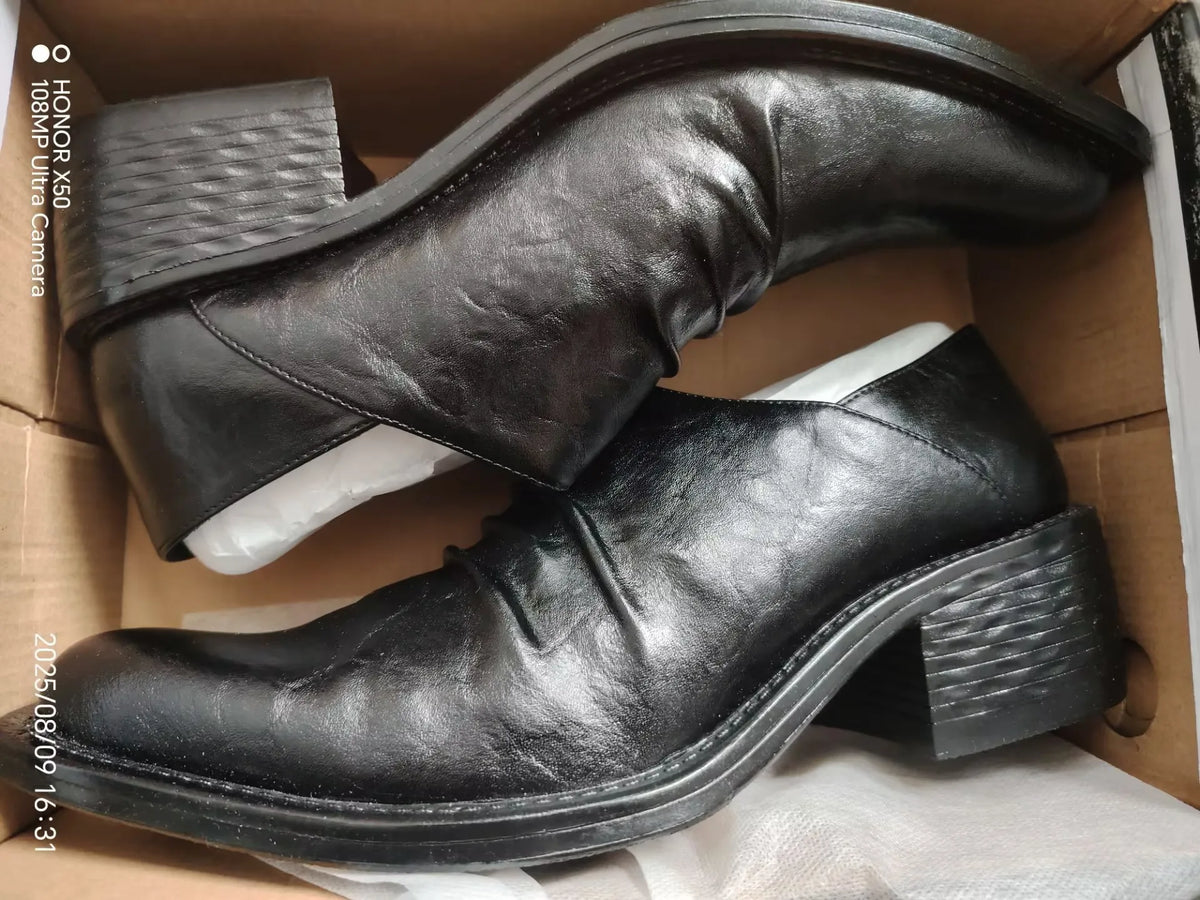 PENDRA Leather Platform Upturned Shoes