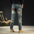 PENDRA Embroidered Fit Elastic Pants