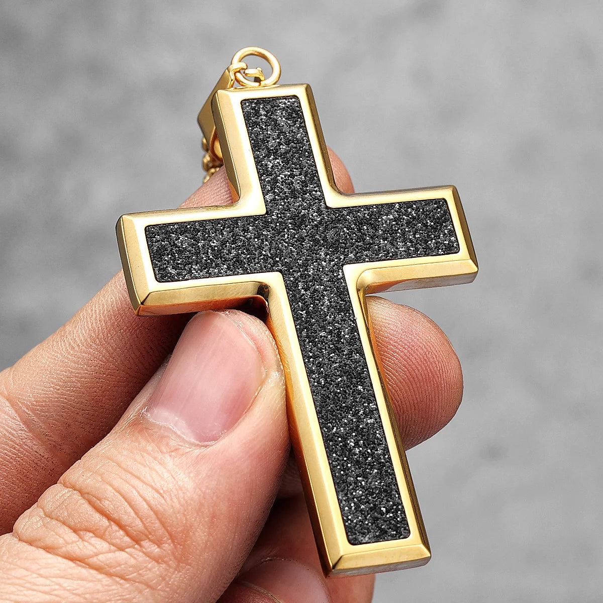 PENDRA Shining Cross Steel Necklace