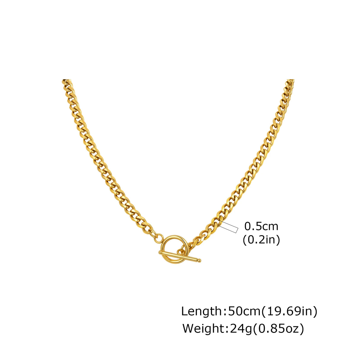 PENDRA Cuban Curb Miami Chain Necklace