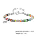 Men's Crystal Wheel Beads Bracelet,4mm Natural Stone Metal Wheel Beaded Bracelet,Adjustable Wristband Gift