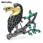 PENDRA Cute Stand On Branch Bird Brooch