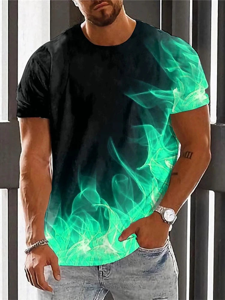 PENDRA Sports Flame Print T-Shirt