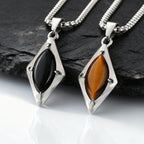 PENDRA Stone Geometry Pendant Necklace