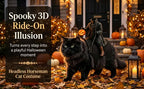 Funny Halloween Cat Dog Costume Headless Horseman Rider Pet Outfit for Small Dogs Cats Pumpkin Party Cosplay