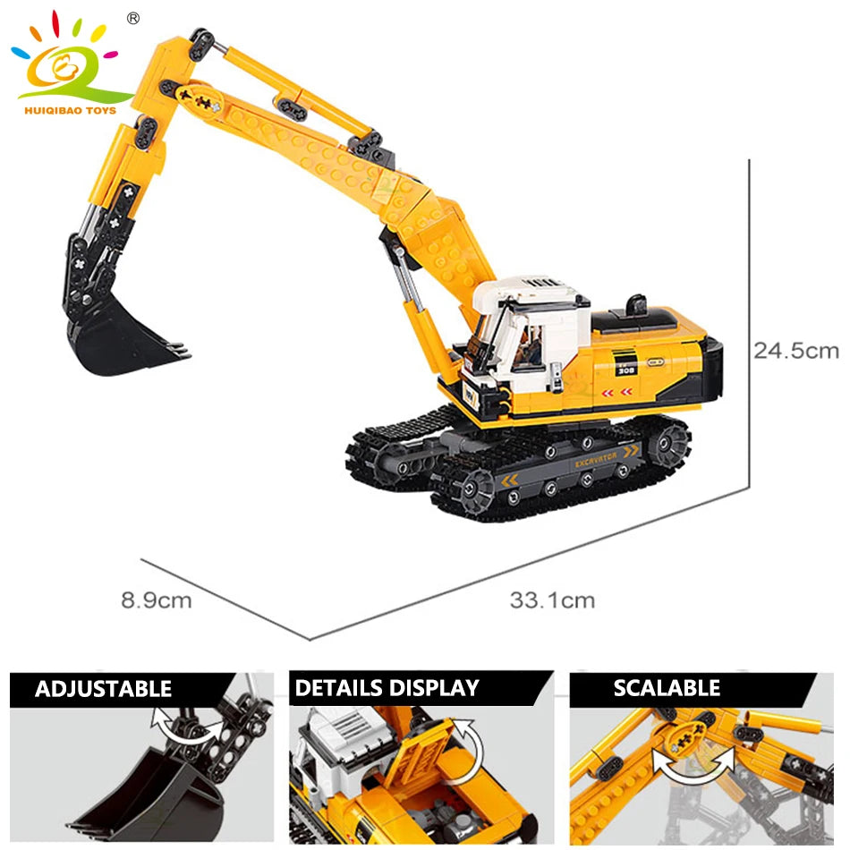 PENDRA Engineering Vehicle Excavator Building Set