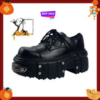 PENDRA Leather Platform Spanish Shoes