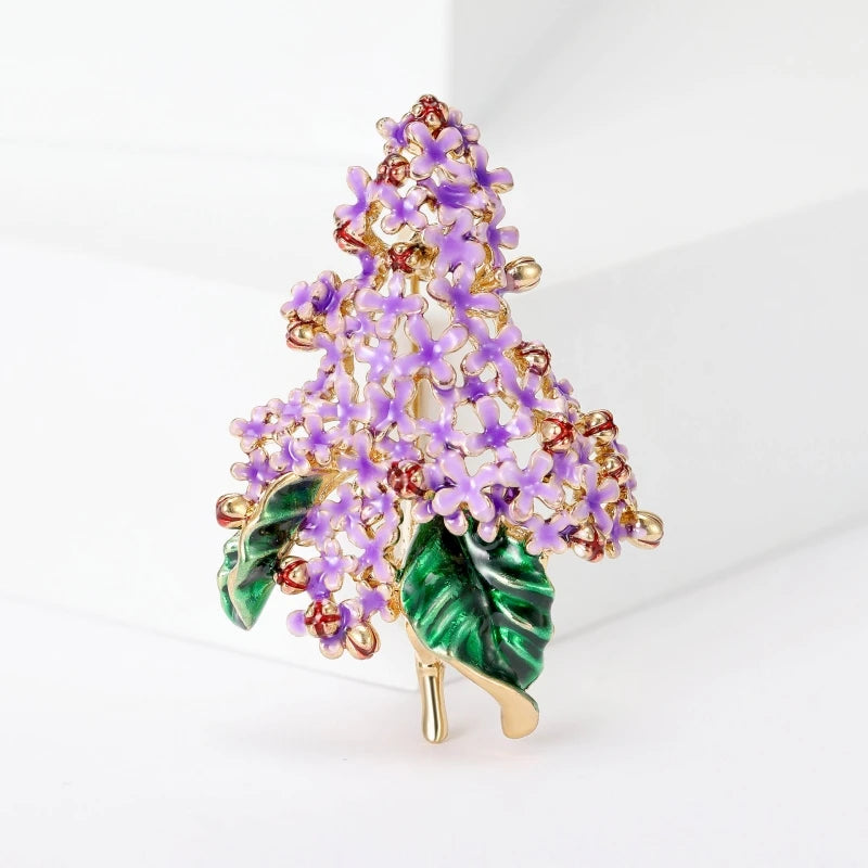 PENDRA Lilacelle Vintage Lilac Flower Brooch