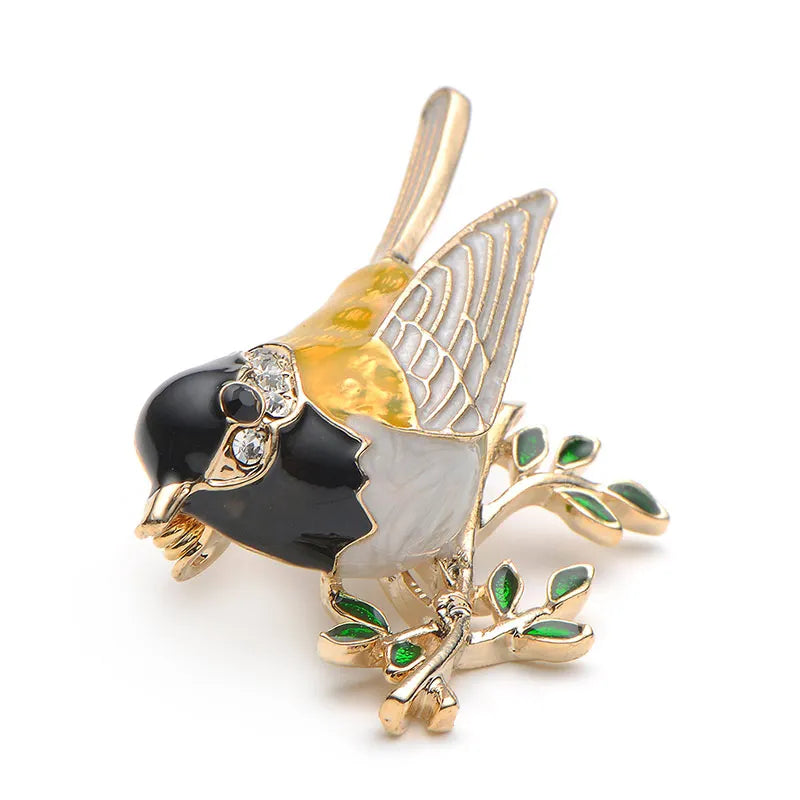 PENDRA Oriole Melody Enamel Oriole Bird Brooch