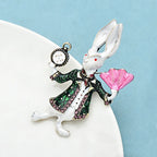 PENDRA Whimsy Enamel Rabbit Brooch
