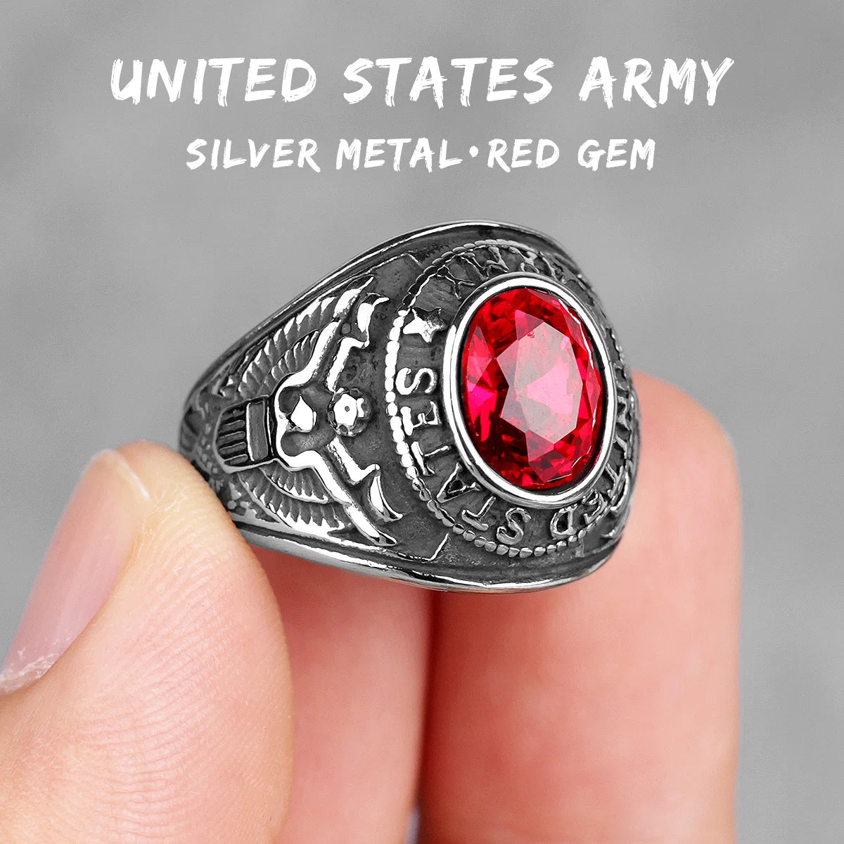 PENDRA Rhinestone Steel Ring