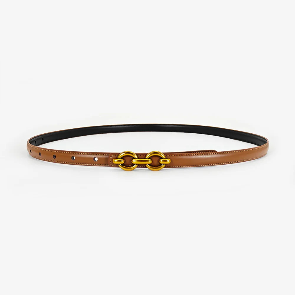 PENDRA Fayeyne Genuine Leather Elegant Slim Belt