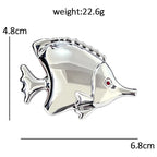 PENDRA Stainless Steel Fish Brooch
