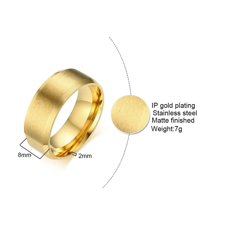 PENDRA Inclined Plane Matte Steel Ring