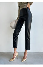 PU Autumn Winter Leather Pencil Pant Women Bodycon Fashion Office High Waist Ladies Trousers Casual Woman Pants