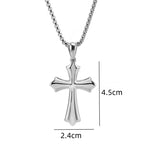 PENDRA Geocross Simple Geometric Stainless Steel Cross Pendant