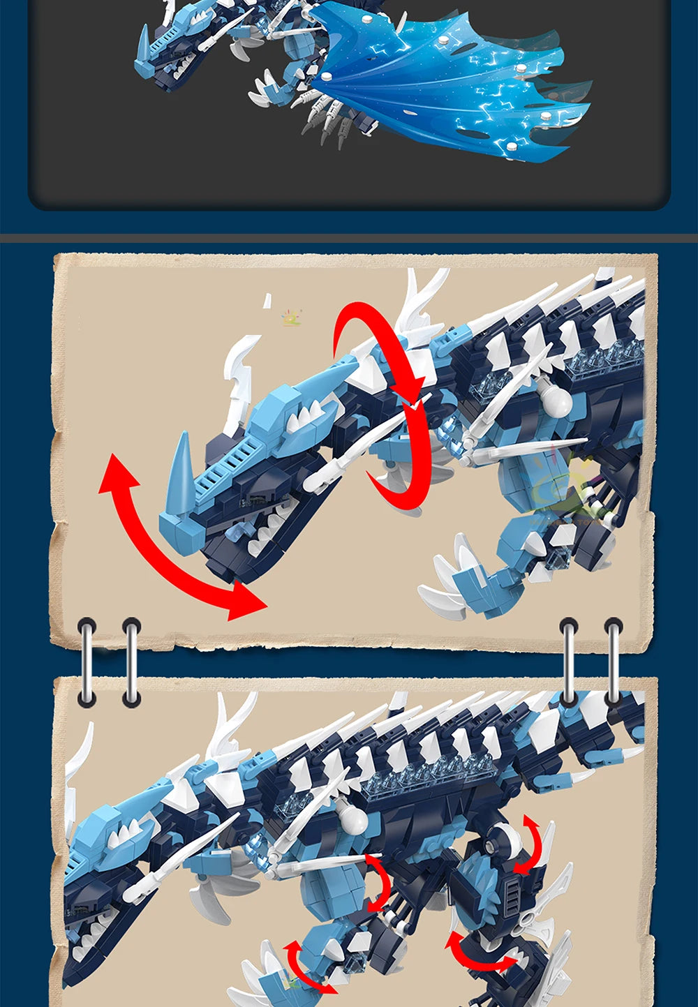 PENDRA ICE Frie Dragon Building Set
