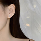 PENDRA Silver Stamp Star Earrings