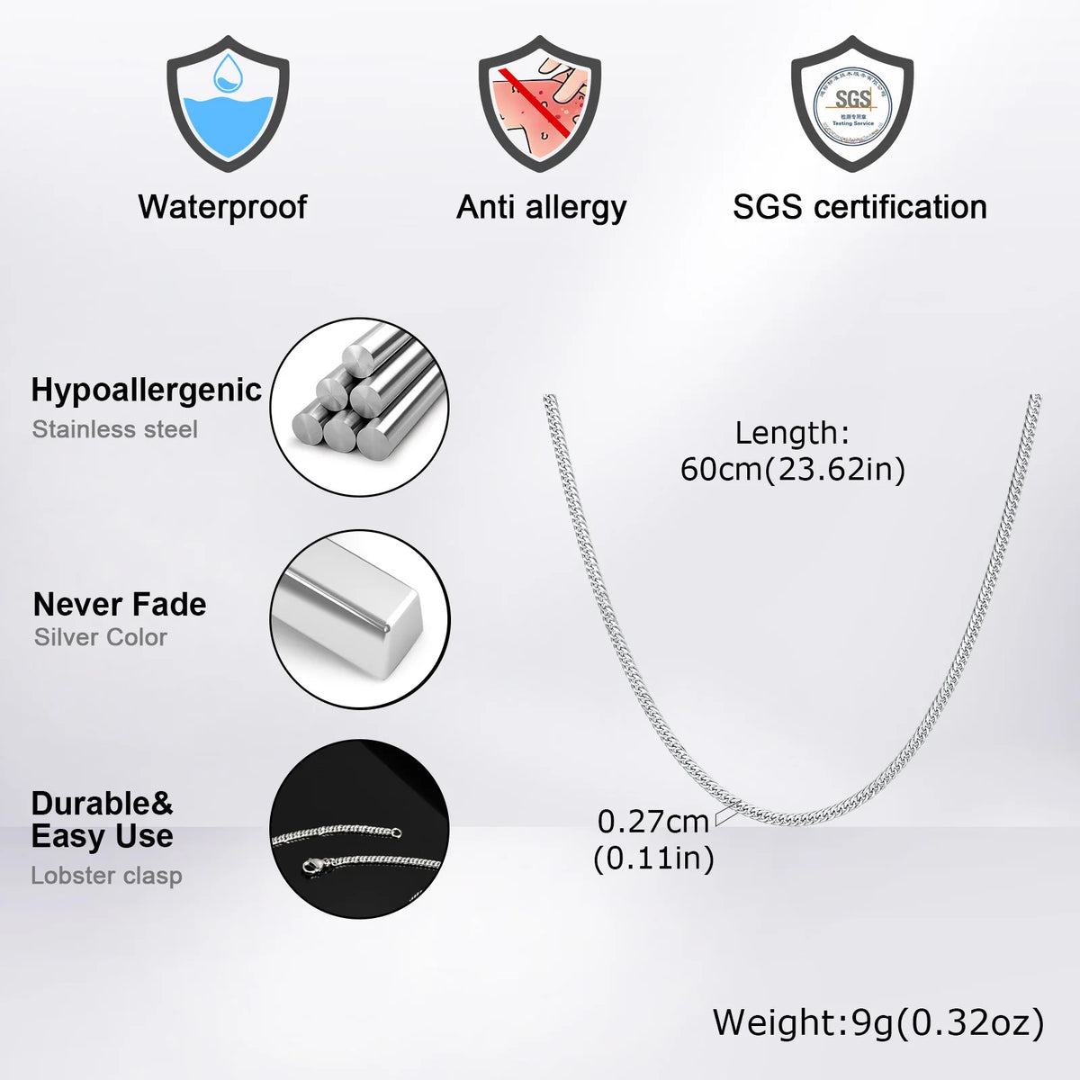 PENDRA Link Thin Chain Necklace