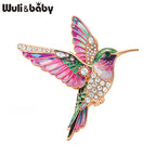 PENDRA Hummingbird Rhinestone Bird Brooch