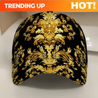 PENDRA Elegant Golden Flourishes Classic Baseball Lightweight Adjustable Duckbill Baseball Cap