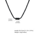 Free Custom Necklace for Men Boys,Personalized Names Words Stainless Steel Square Box Chain Collar Gift