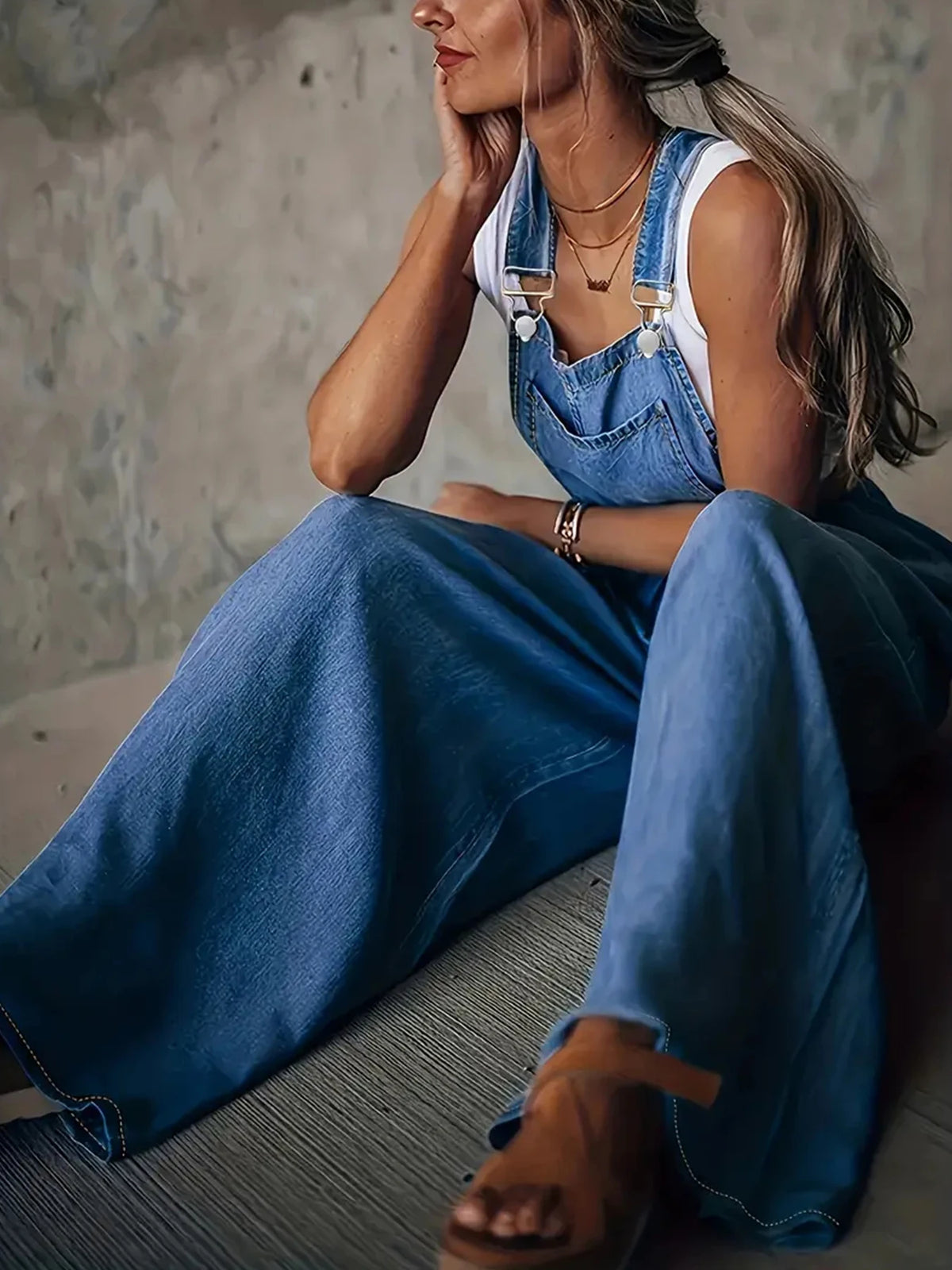 PENDRA Sleeveless Loose Side Jumpsuit