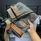High-End 2023 Casual Cotton Luxury Men's Jeans with Embroidery for 2023 Spring and Autumn Work Straight Denim Pants for Men