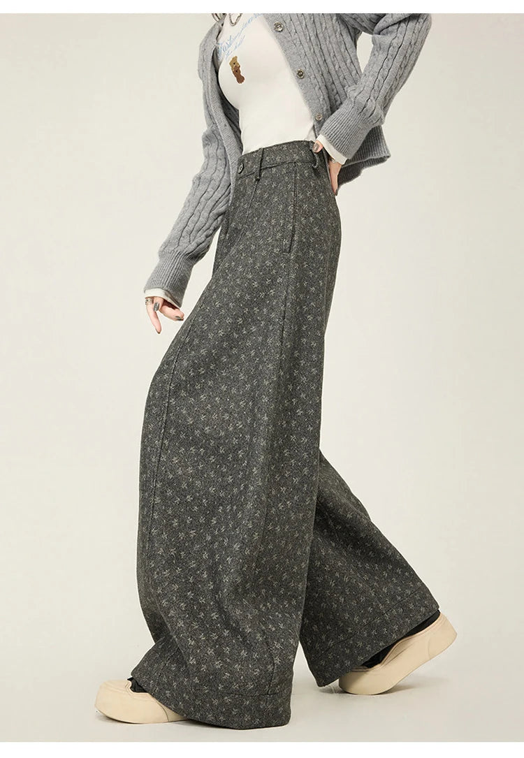 PENDRA Lazy Floral Woolen Pants