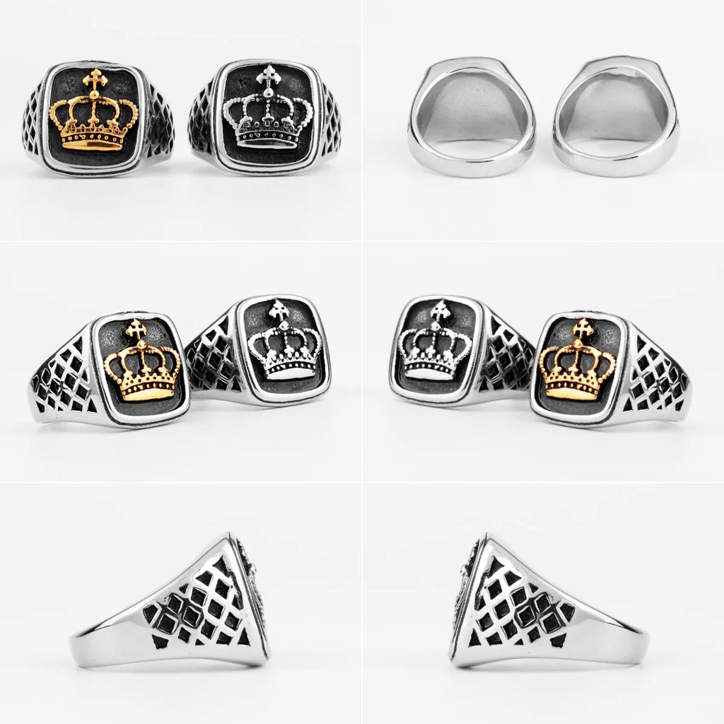 PENDRA Crown Boyfriend Steel Ring