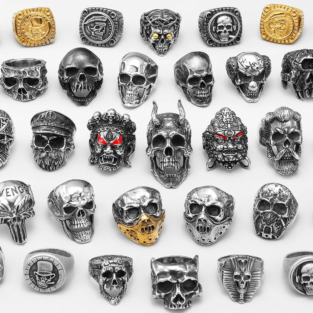 PENDRA Punk Gothic Skull Ring