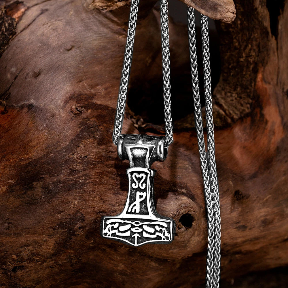 PENDRA Rune Vintage Leather Necklace