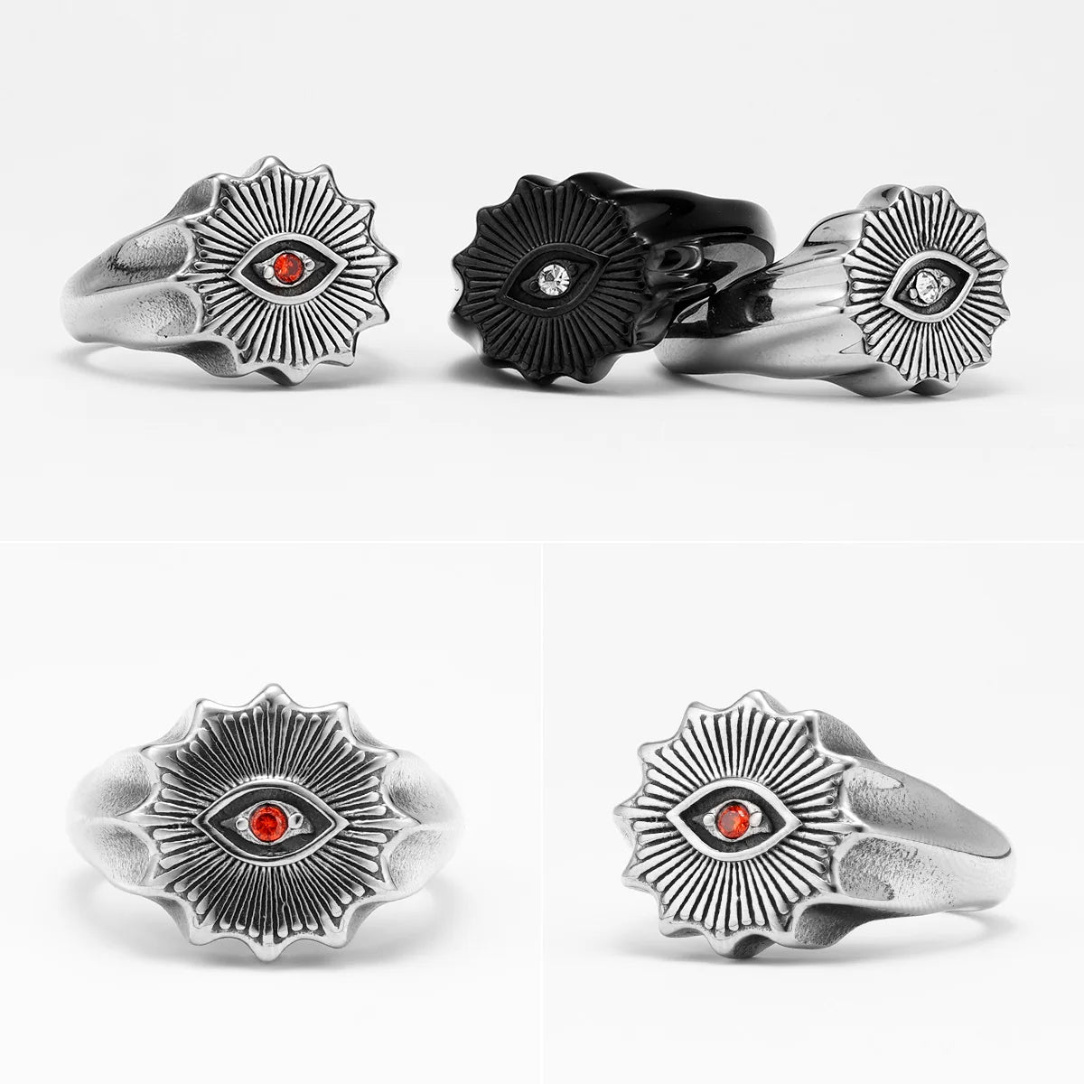 PENDRA Masonic Illuminati Eye Steel Ring