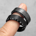 PENDRA Vikings Runes Boyfriend Steel Ring