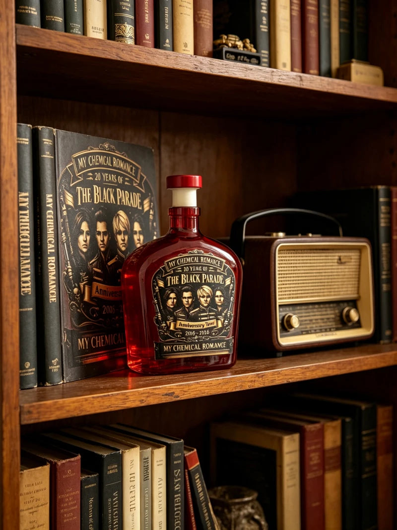 Retro Rock Portrait Wine Decanter Red Liquor Bottle  Bar Collectible Display Ornament My Chemical Romance The Black Parade 20th