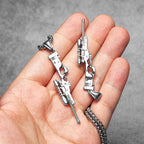 Awm Sniper Rifle Gun Men Necklaces Stainless Steel Pendant Chain Women Punk Fashion Jewelry New in Accessories Gifts Wholesale