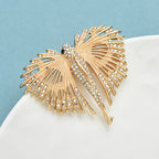 PENDRA Aquaflight Rhinestone Flying Fish Brooch