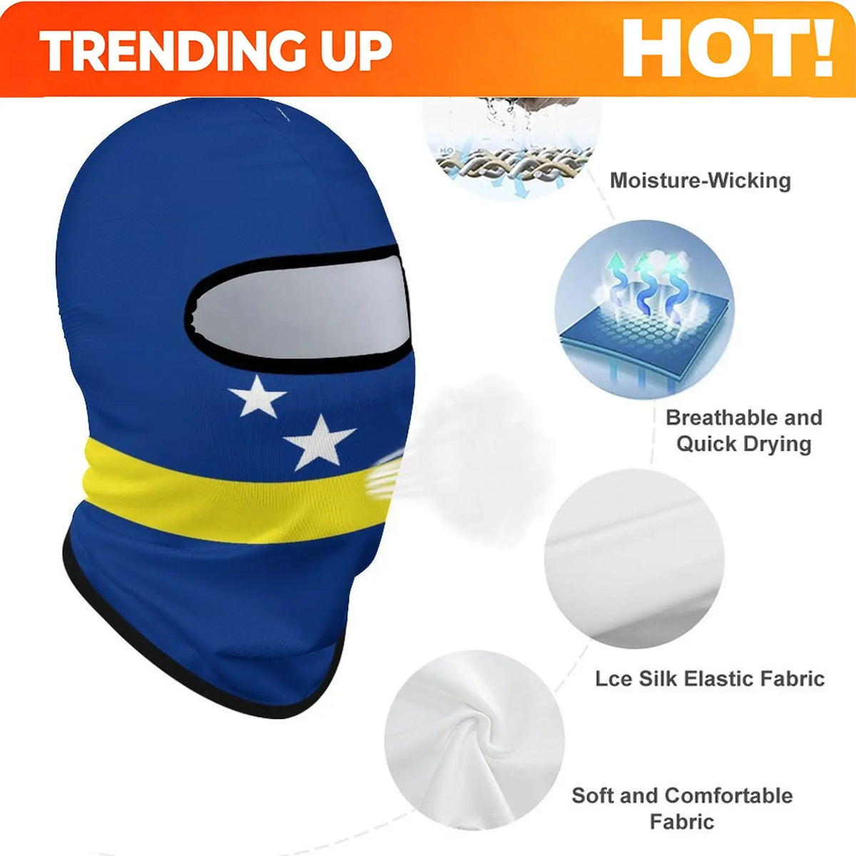 PENDRA Flag Cura Sunscreen Motorcycle Mask