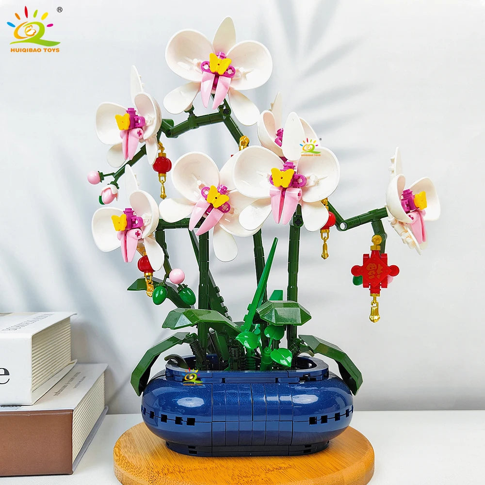 PENDRA Orchid Potted Floral Building Set