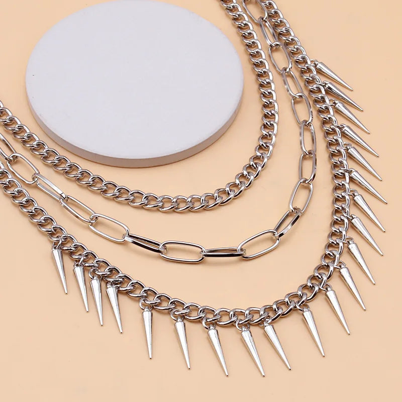 PENDRA Spikeweb Layered Jeans Chain Keychain