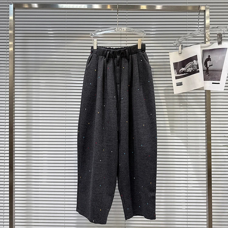 PENDRA Woolen Floor Length Wide Leg Pants