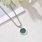 PENDRA Tiger Stone Round Pendant Necklace