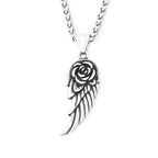 PENDRA Roseangel Gothic Rose Angel Wing Necklace