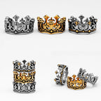 Aesthetic Crown Men Rings Stainless Steel Punk Rock Vintage Cool Stuff Fashion Jewelry Accessories For Women Gift Wholesale