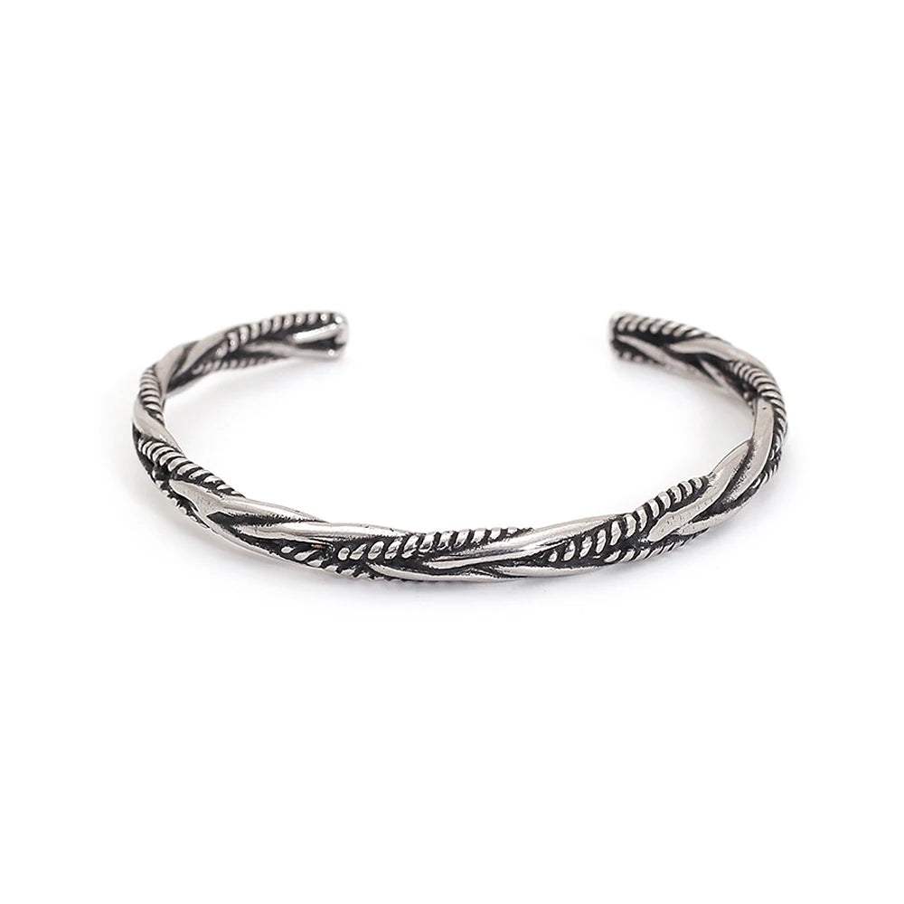 PENDRA Wheatleaf Stainless Steel Open Bracelet