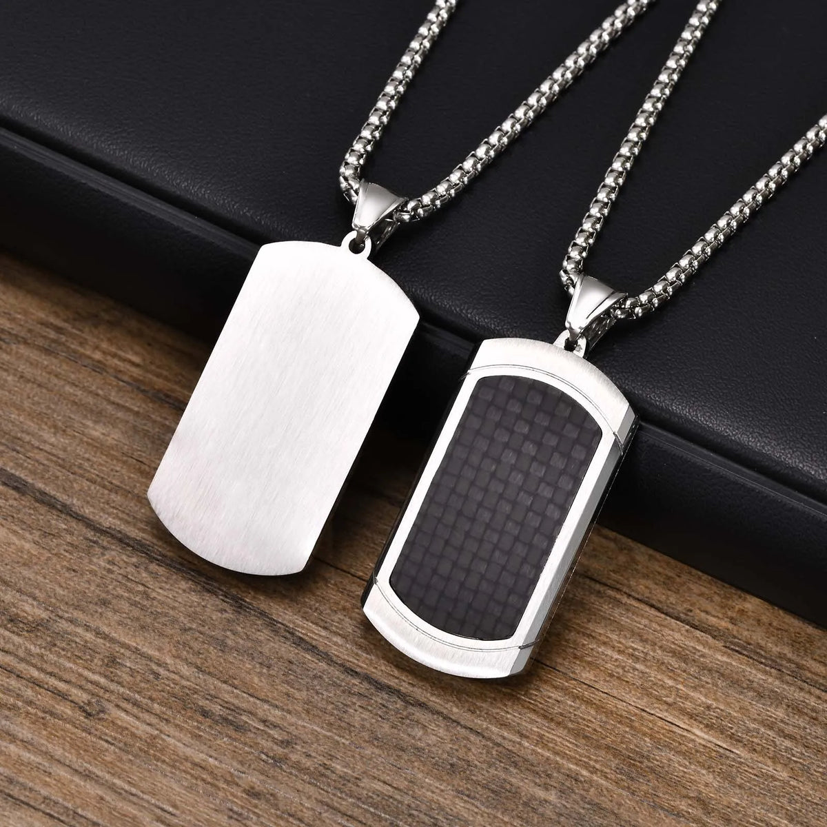 Stylish Mens Pendant Necklace,Stainless Steel Dog Tag Necklaces,Trendy Jewelry Gifts for Husband Father Son BBF