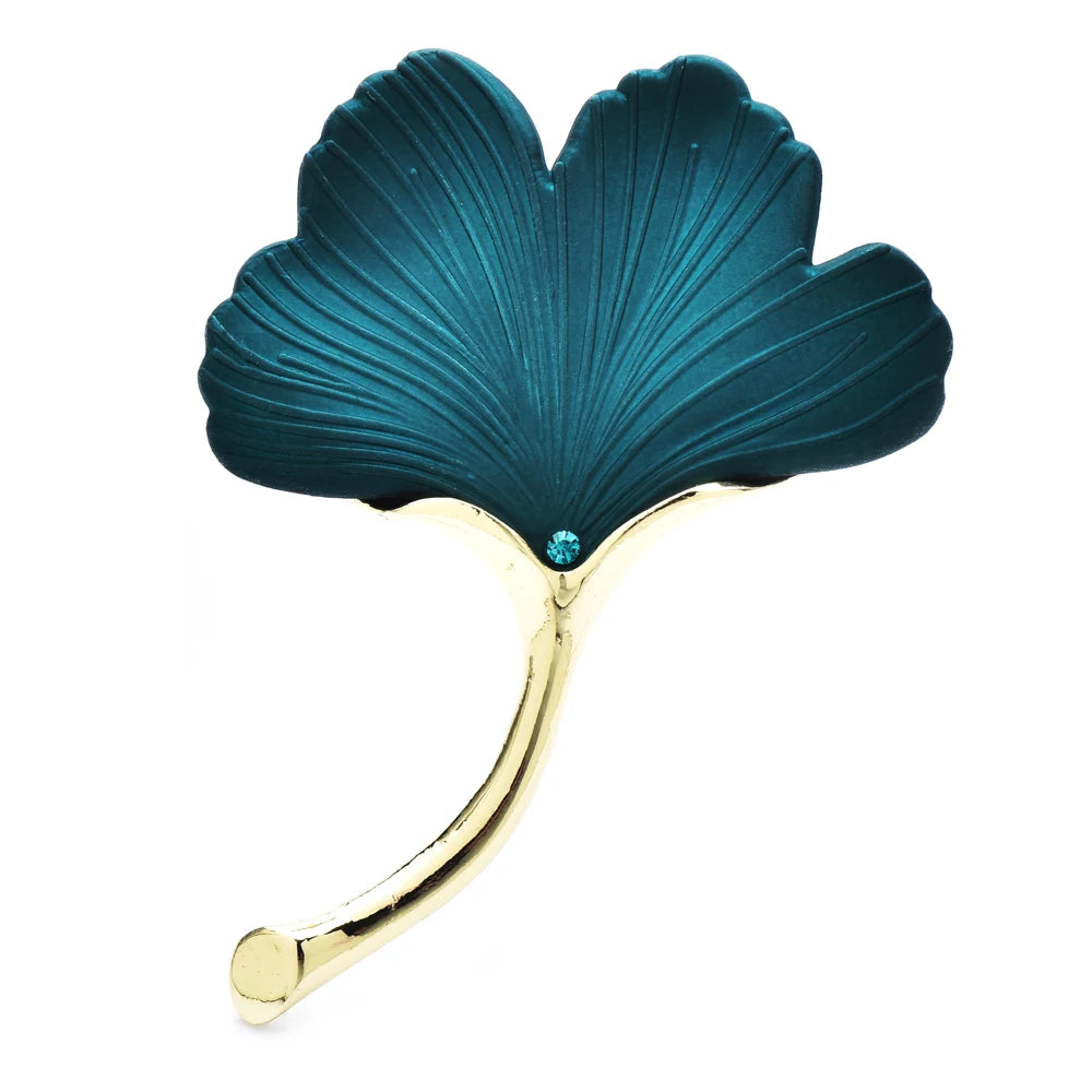 PENDRA Gingkoelle Soft-Paint Ginkgo Leaf Brooch