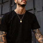 Hawaiian Tree Necklaces for Men,Stainless Steel Palm Trees Square Pendant Necklaces.Chic Stylish Jewelry Gift